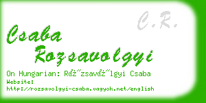 csaba rozsavolgyi business card